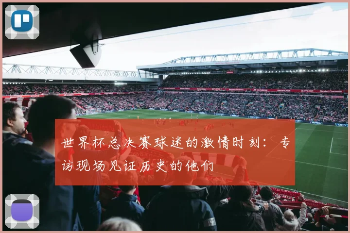 世界杯总决赛球迷的激情时刻：专访现场见证历史的他们